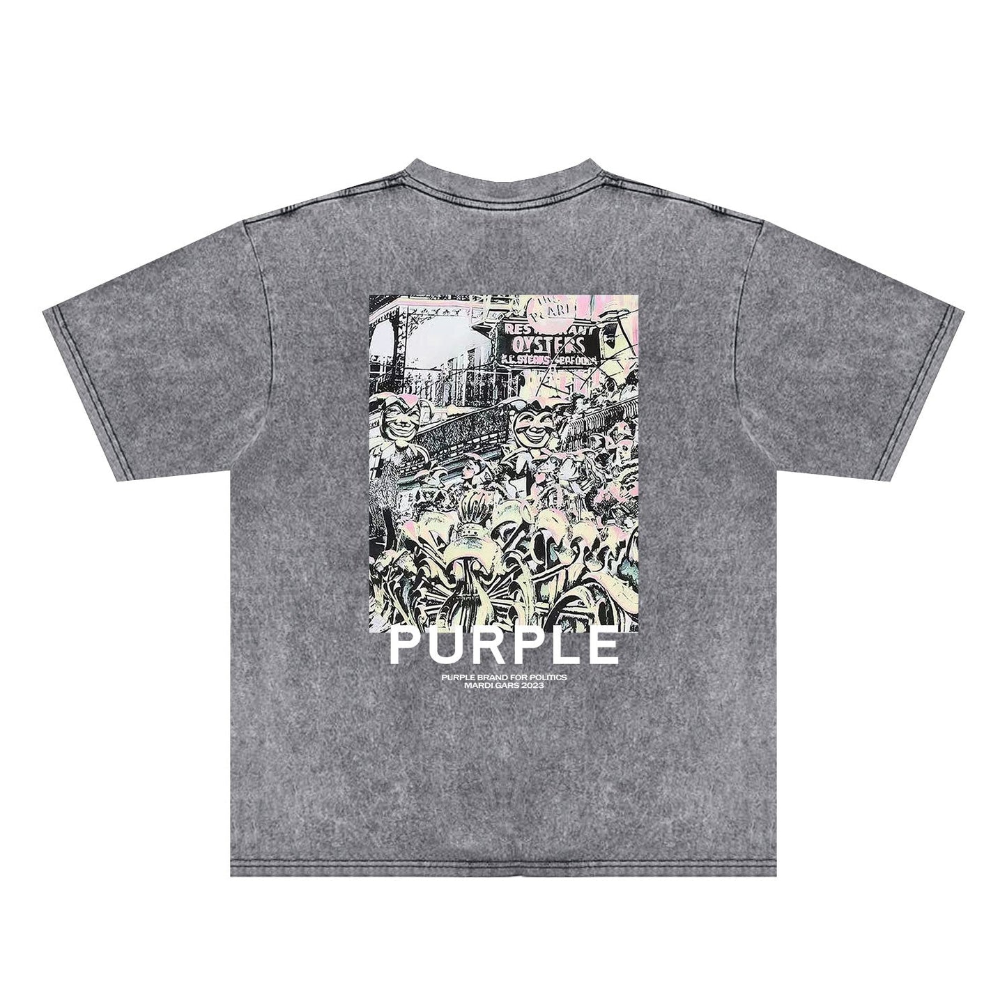 T-shirt violet « Make Old » 2024 PUR098#