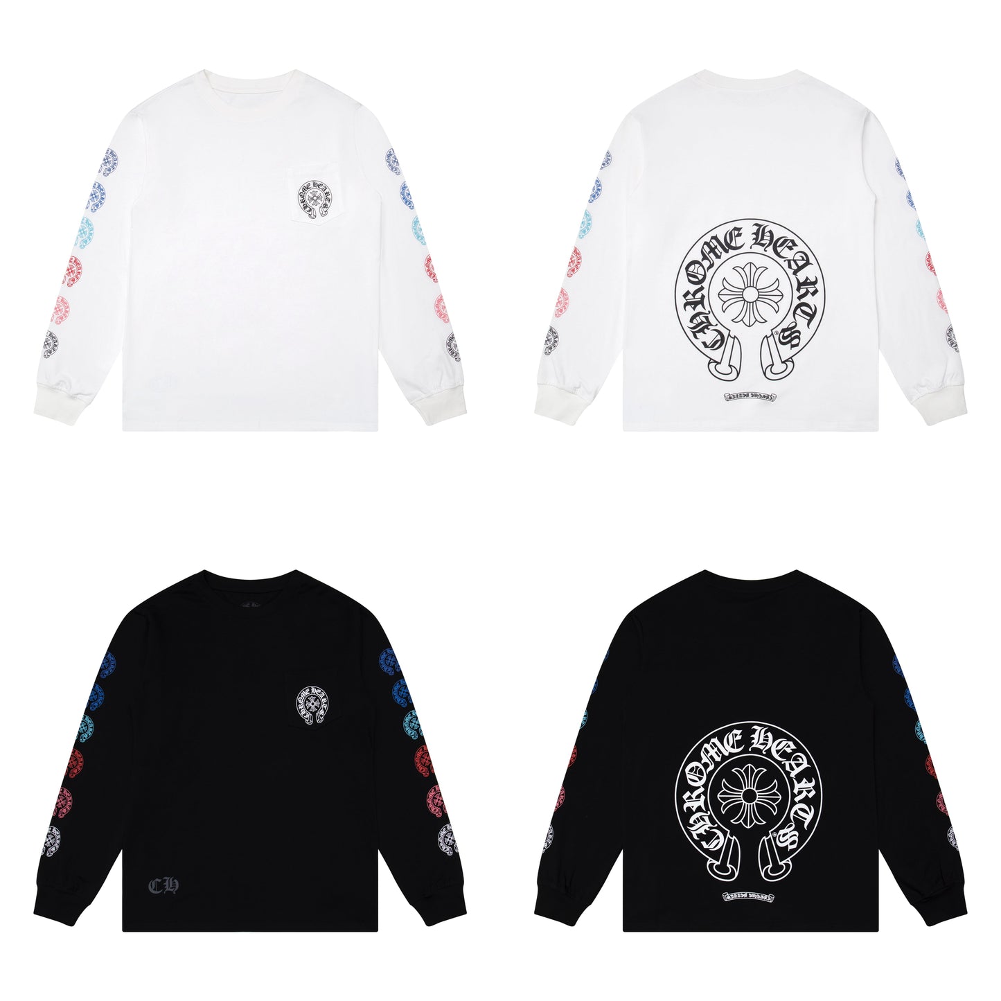 Chrome Hearts Herren Langarm T-Shirt Sweatshirt K8009