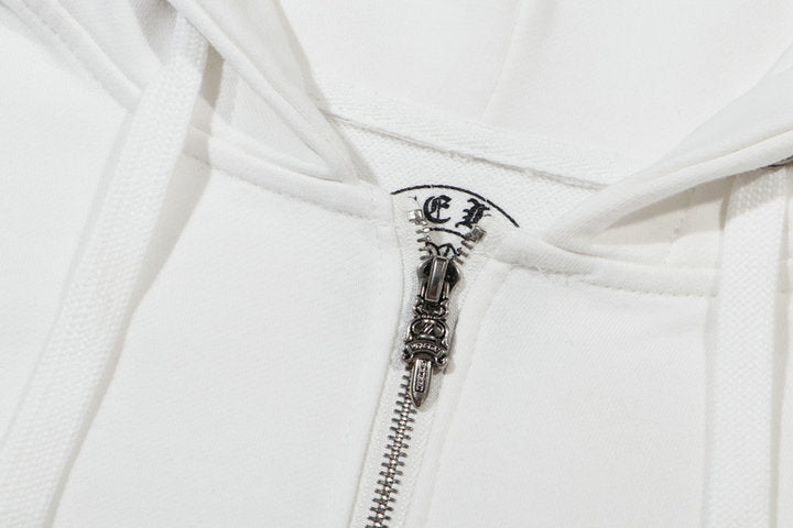 Sweat à capuche zippé Chrome Hearts K5011