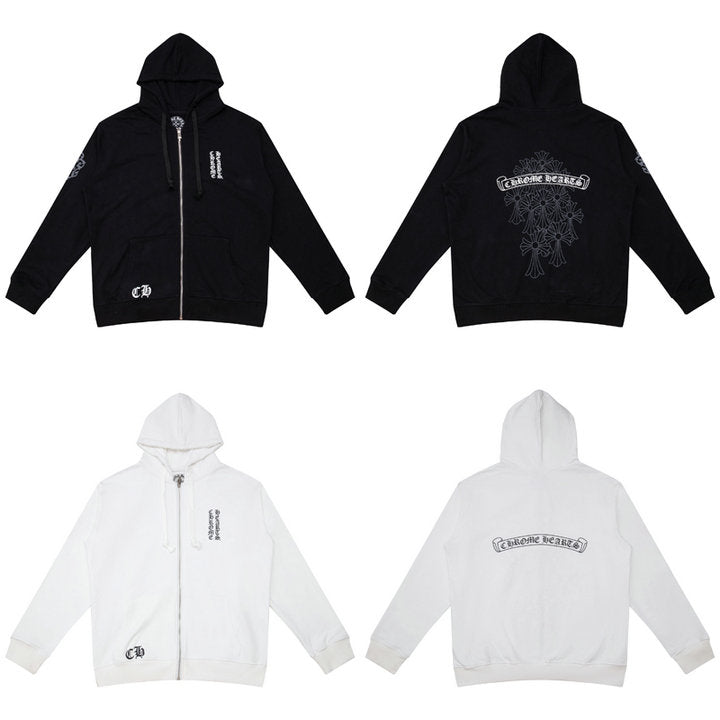 Chrome Hearts Kapuzenjacke mit Reißverschluss K5006