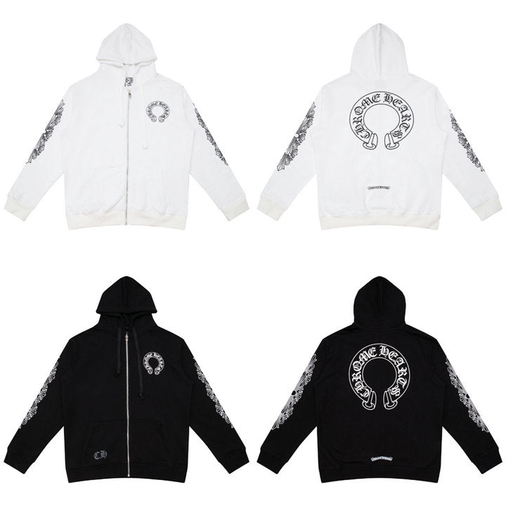 Chrome Hearts Kapuzenjacke mit Reißverschluss K5001