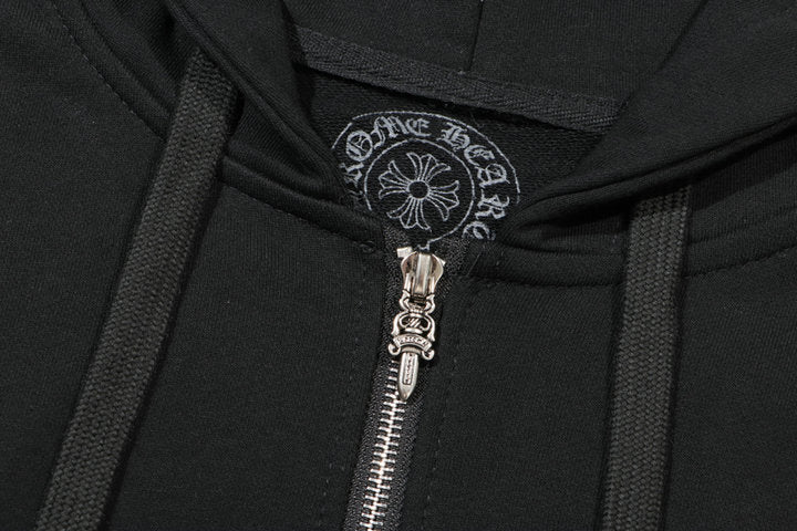 Sweat à capuche zippé Chrome Hearts K5011