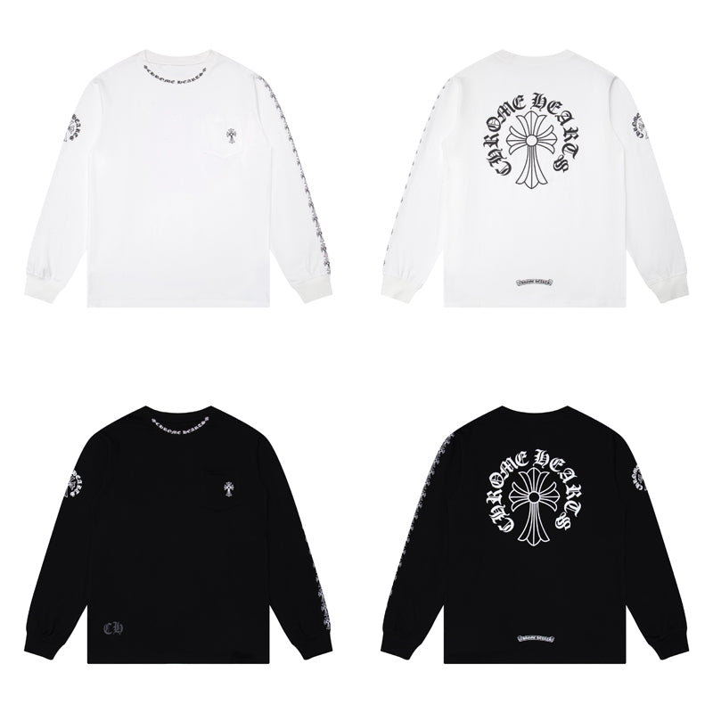 Chrome Hearts Herren Langarm T-Shirt Sweatshirt K9010