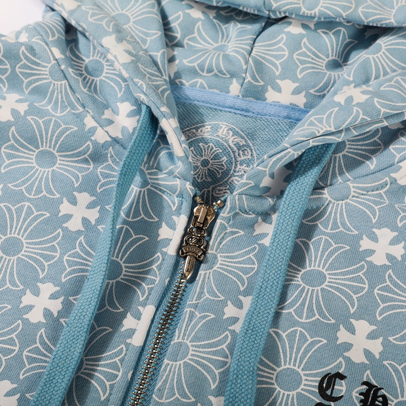 Sweat à capuche zippé Chrome Hearts 8650