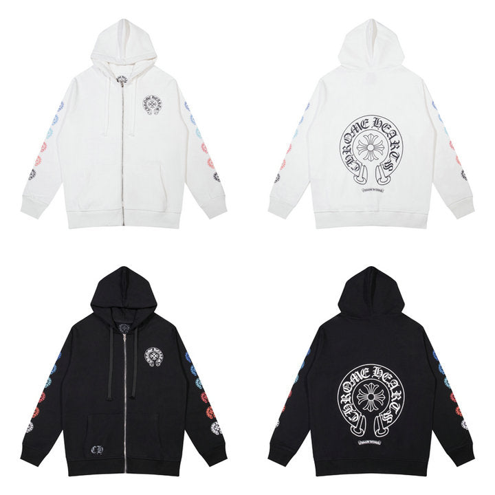 Sweat à capuche zippé Chrome Hearts K5011