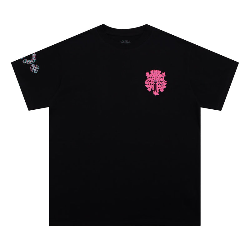 T-shirt Chrome Hearts avec diagramme d'acuité visuelle et poignard K6025