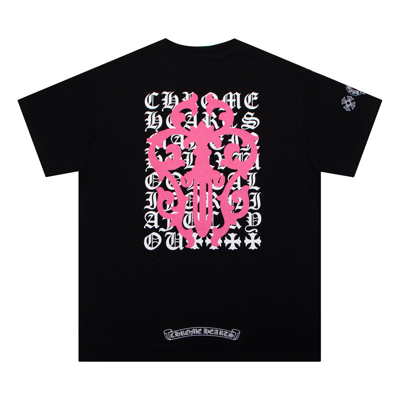 T-shirt Chrome Hearts avec diagramme d'acuité visuelle et poignard K6025