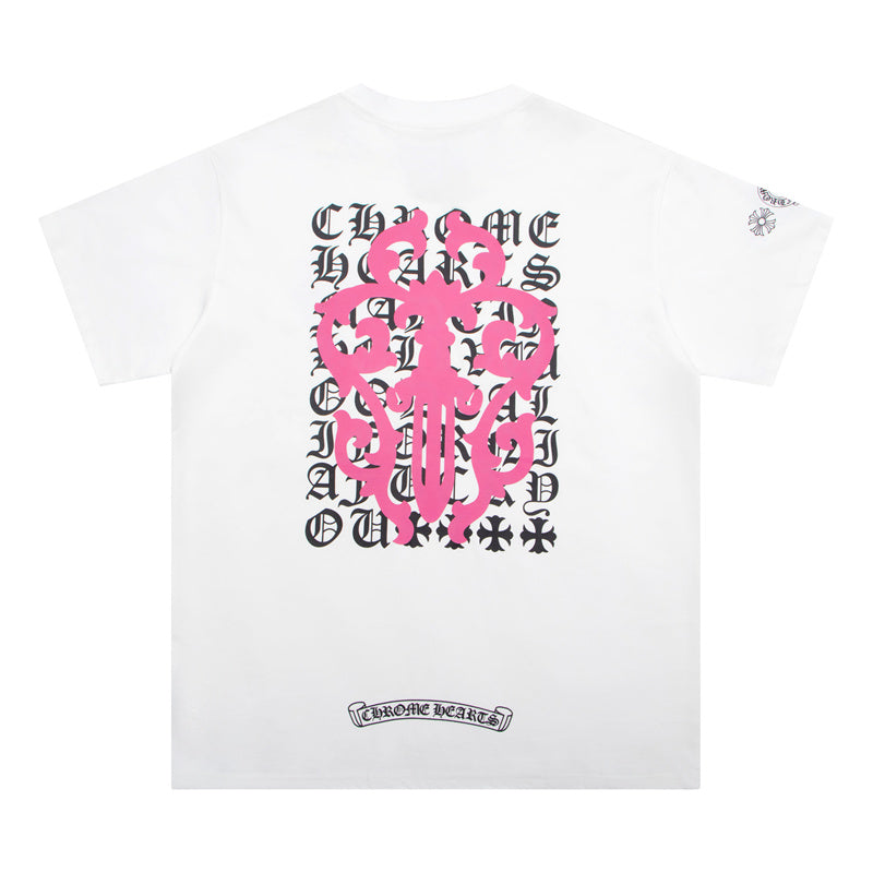 T-shirt Chrome Hearts avec diagramme d'acuité visuelle et poignard K6025