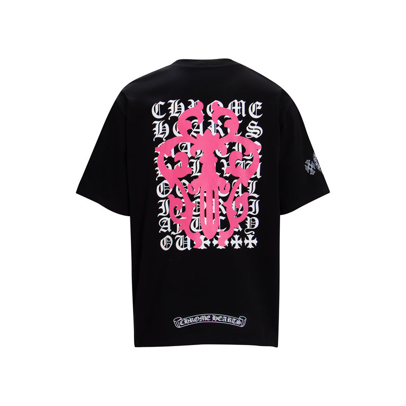 T-shirt Chrome Hearts avec diagramme d'acuité visuelle et poignard K6025