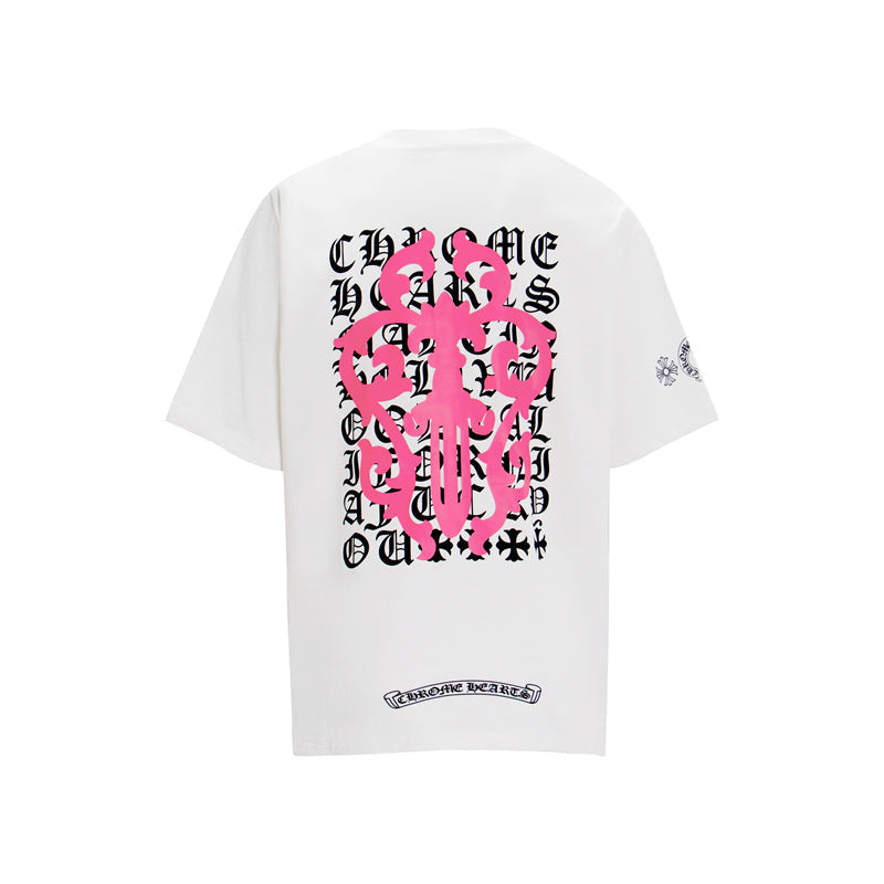 T-shirt Chrome Hearts avec diagramme d'acuité visuelle et poignard K6025