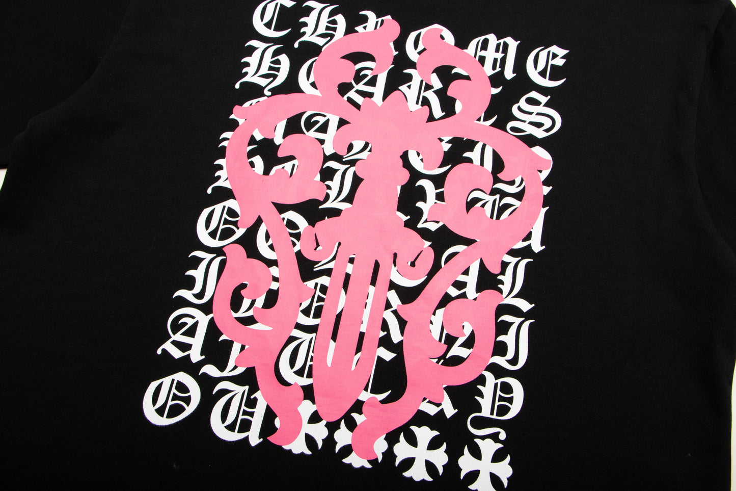 T-shirt Chrome Hearts avec diagramme d'acuité visuelle et poignard K6025