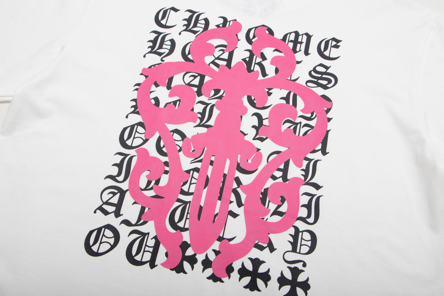 T-shirt Chrome Hearts avec diagramme d'acuité visuelle et poignard K6025