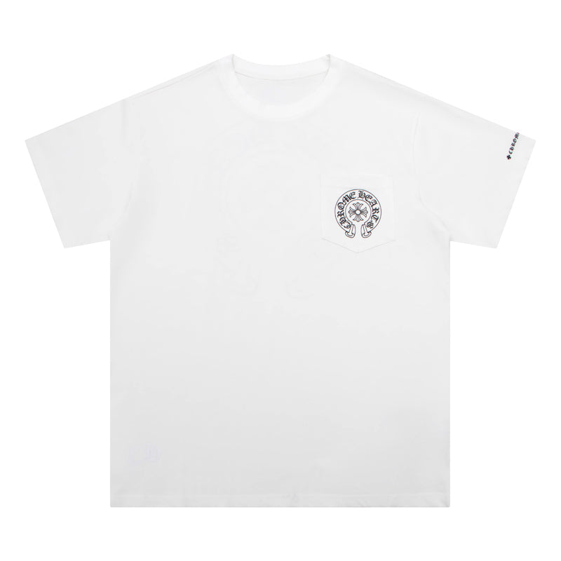 T-shirt avec poche et logo fer à cheval Chrome Hearts K6013
