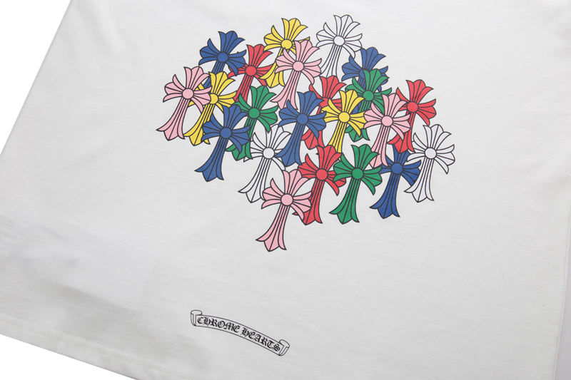 T-shirt croix multicolore Chrome Hearts K6052