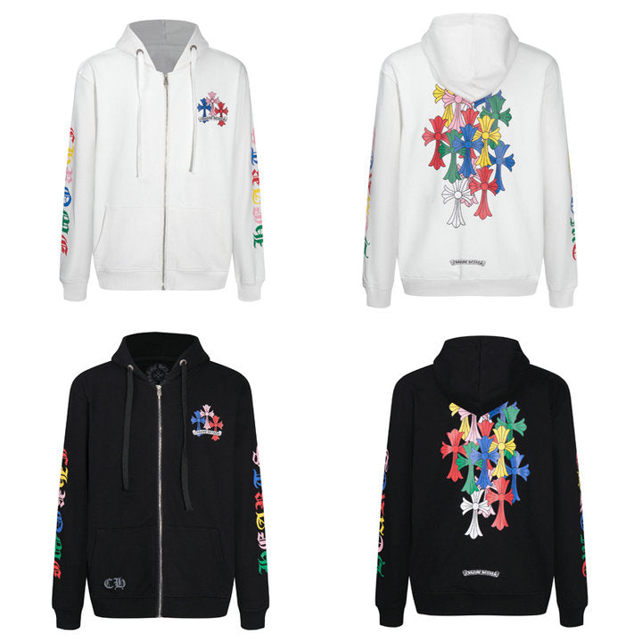 Sweat à capuche zippé Chrome Hearts K5010
