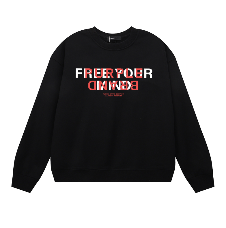 Purple 2024 Men's Long-Sleeve T-shirt Sweatshirt 1132