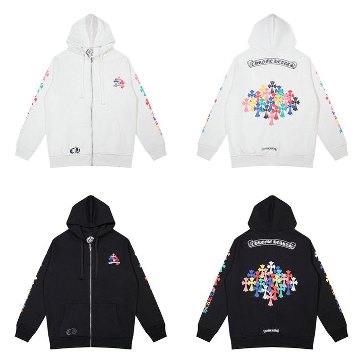 Chrome Hearts Kapuzenjacke mit Reißverschluss K5015