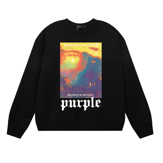 Sweat-shirt à manches longues violet 2024 pour homme 1137 