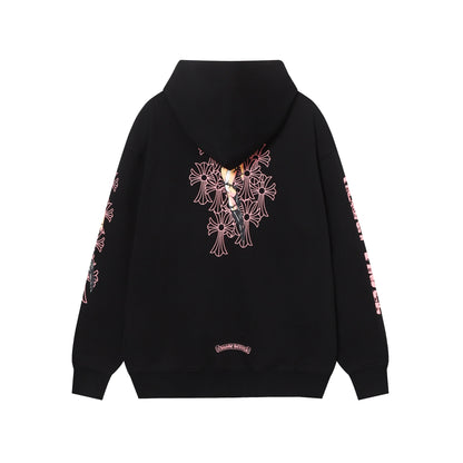 CH-Chrome Hearts Kapuzenjacke mit Reißverschluss 9821 