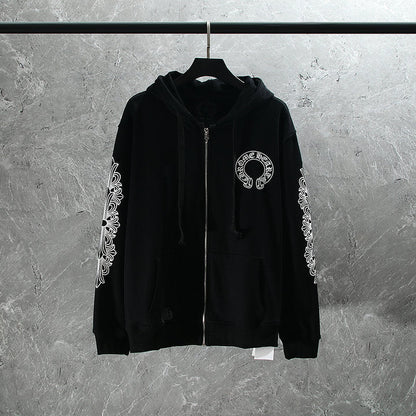 Chrome Hearts Kapuzenjacke mit Reißverschluss K5001 