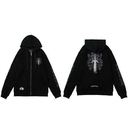 Chrome Hearts Kapuzenjacke mit Reißverschluss M8509 