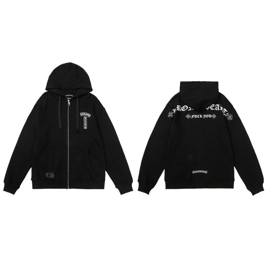 Sweat à capuche zippé Chrome Hearts M8511 