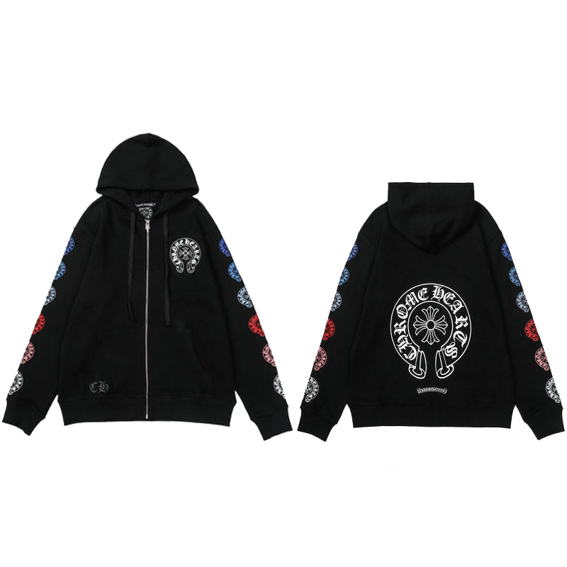 Chrome Hearts Kapuzenjacke mit Reißverschluss K5011 
