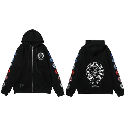 Chrome Hearts Kapuzenjacke mit Reißverschluss K5011 