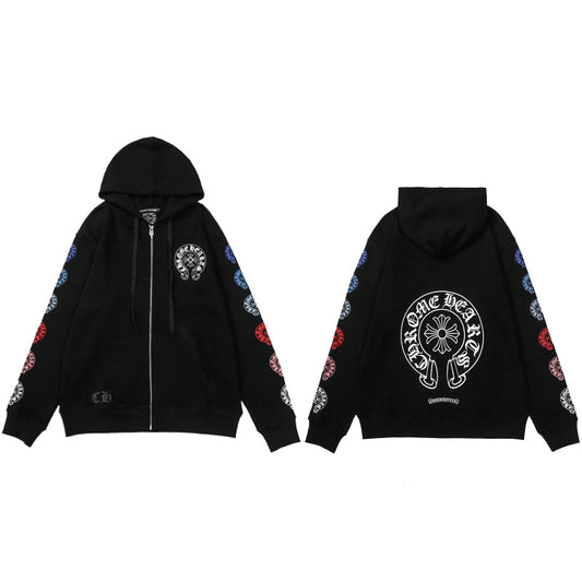 Sweat à capuche zippé Chrome Hearts K5011 