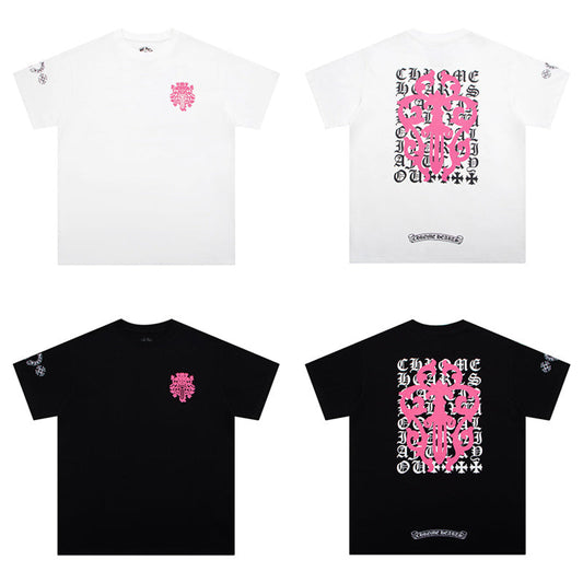 T-shirt Chrome Hearts avec diagramme d'acuité visuelle et poignard K6025 