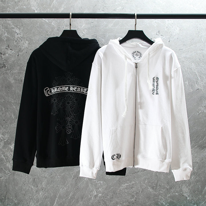 Chrome Hearts Kapuzenjacke mit Reißverschluss K5006 
