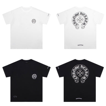 T-shirt avec poche et logo fer à cheval Chrome Hearts K6013 