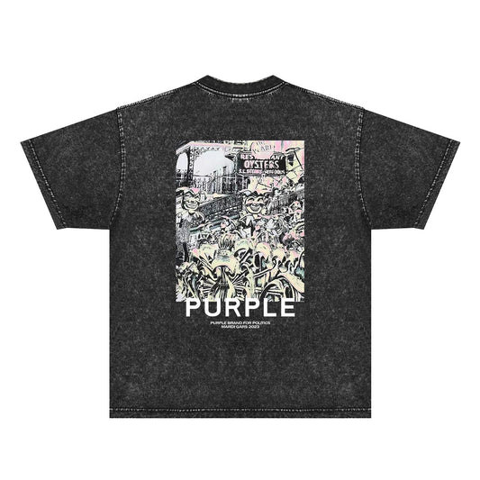 T-shirt violet « Make Old » 2024 PUR098# 