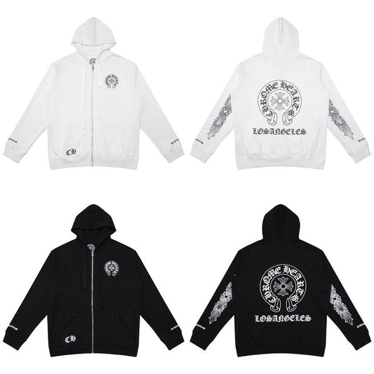 Sweat à capuche zippé Chrome Hearts K5009 