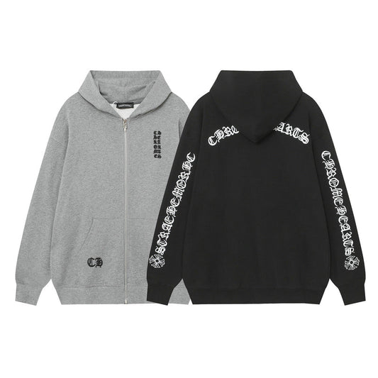 Sweat à capuche zippé Chrome Hearts 