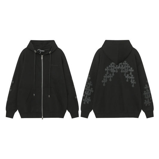 Sweat à capuche zippé Chrome Hearts 