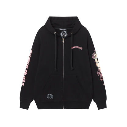 CH-Chrome Hearts Kapuzenjacke mit Reißverschluss 9821 