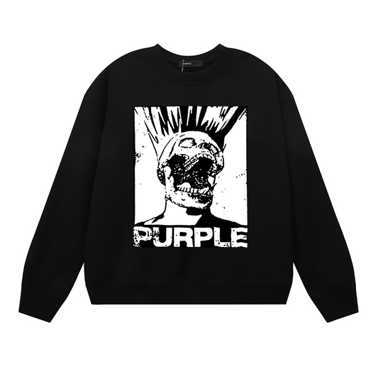 Sweat-shirt à manches longues violet 2024 pour homme 1144 