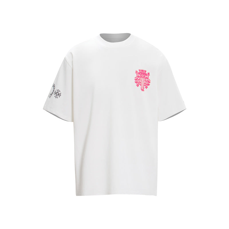 T-shirt Chrome Hearts avec diagramme d'acuité visuelle et poignard K6025 