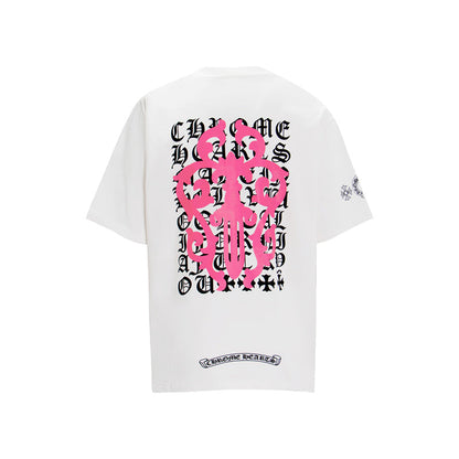 T-shirt Chrome Hearts avec diagramme d'acuité visuelle et poignard K6025 