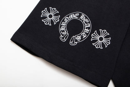 T-shirt Chrome Hearts avec diagramme d'acuité visuelle et poignard K6025 