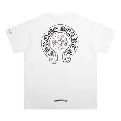 T-shirt avec poche et logo fer à cheval Chrome Hearts K6013 