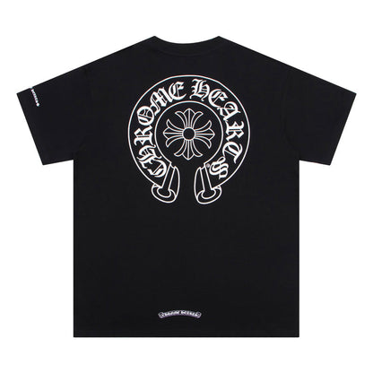 T-shirt avec poche et logo fer à cheval Chrome Hearts K6013 