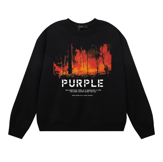 Sweat-shirt à manches longues violet 2024 pour homme 1155 