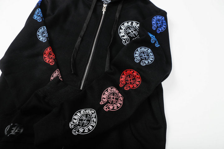 Chrome Hearts Kapuzenjacke mit Reißverschluss K5011 