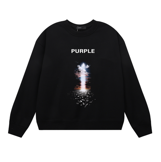Sweat-shirt à manches longues violet 2024 pour homme 1139 
