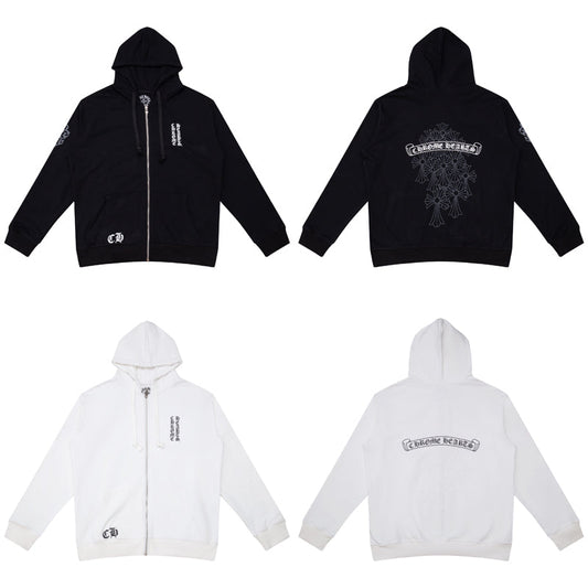Sweat à capuche zippé Chrome Hearts K5006 