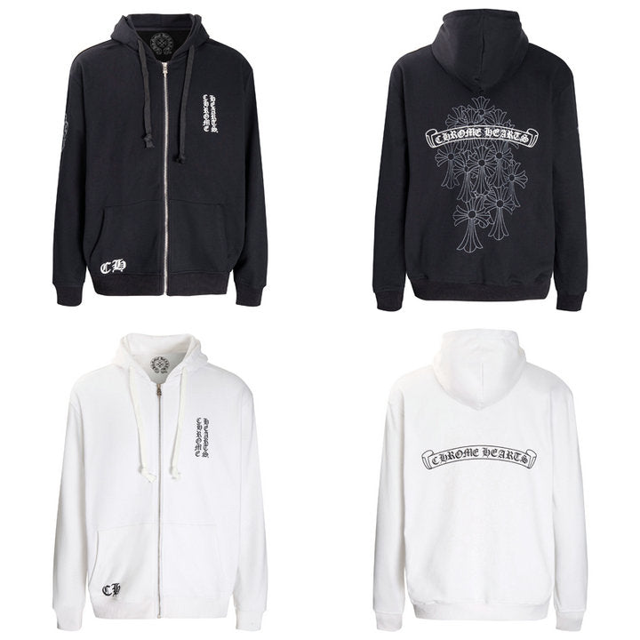 Chrome Hearts Kapuzenjacke mit Reißverschluss K5006 