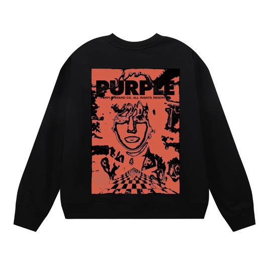 Sweat-shirt à manches longues violet 2024 pour homme 1152 