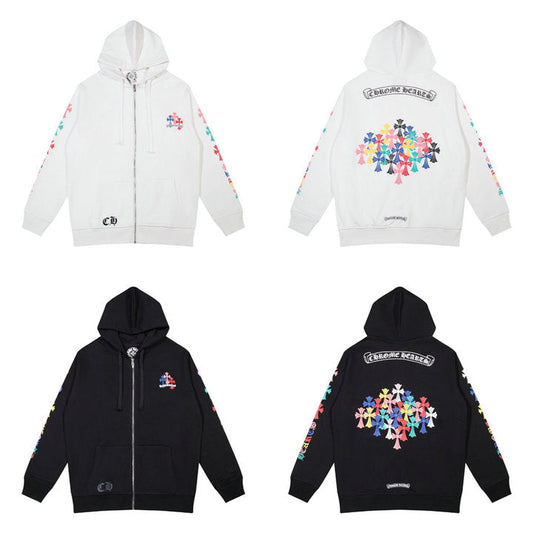 Sweat à capuche zippé Chrome Hearts K5015 
